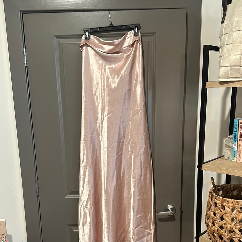 Elegant Satin Skirt in Pink